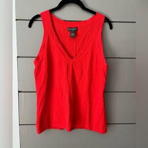 Banana‎ Republic V-Neck Tank Top Red/ Orange Women's Large EUC